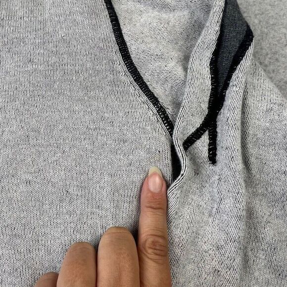 BKE Mens 1/4 Zip Sweater Size Medium Gray Athletic Fit Mock Neck Ribbed Cuff - Picture 6 of 10